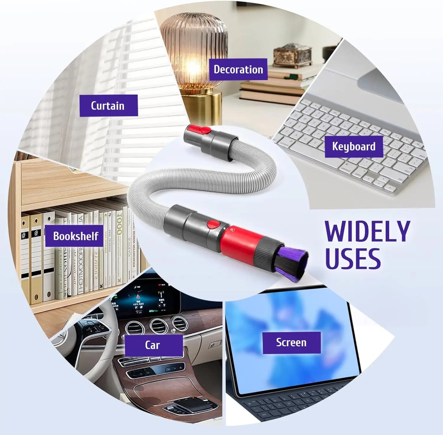 Brosse à dépoussiérer + tuyau d'extension Flexible pour aspirateur Dyson V7 V8 V10 V11 V12 V15 Gen5,