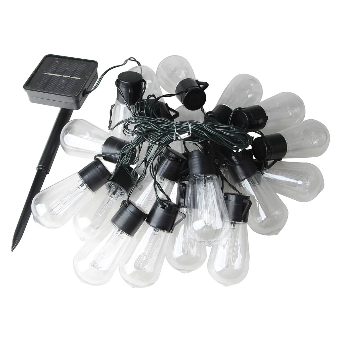 Guirxiété lumineuse solaire à LED pour extérieur, ampoules globe de Noël, décoration de camping, fêt