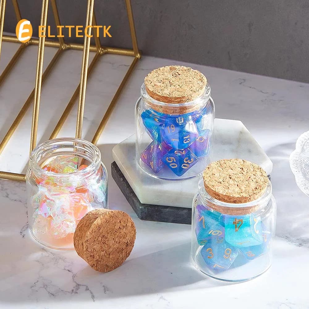 Lot de 24 petites bouteilles en verre avec bouchon en liège, 50 ml/1,7 oz, petits pots en verre, bou
