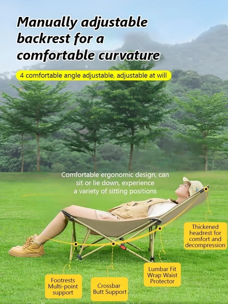 Chaise de bureau Portable tabouret réglable Camping pêche chaise de loisirs pause déjeuner dos lune 