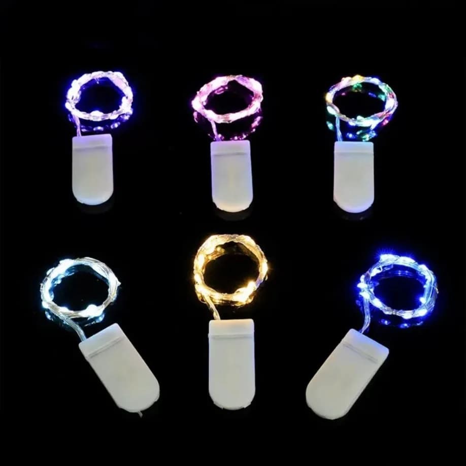 Guirlande lumineuse LED étanche en fil de cuivre, 5M, féerique, fonctionne à piles, bricolage, fête 