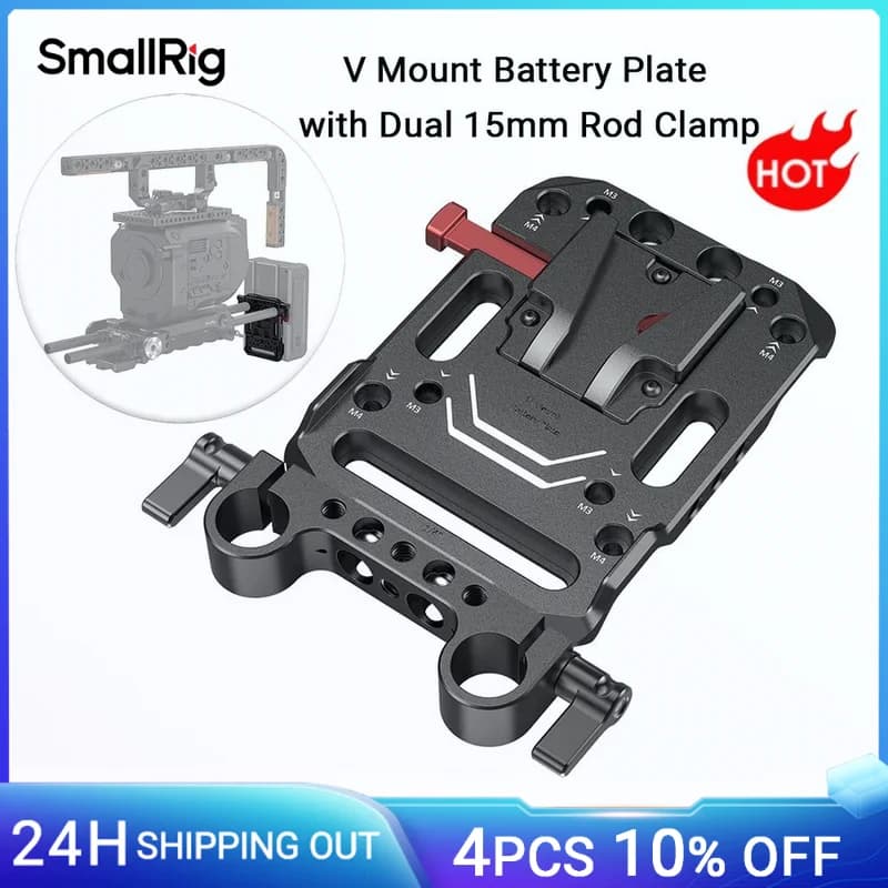SmallRig – plaque de batterie à montage en V, plaque de batterie à montage en V avec double pince à 