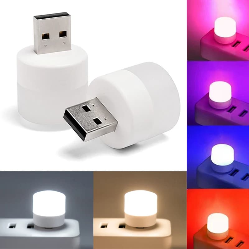 Lampe LED ronde à prise USB pour la Protection des yeux, idéale pour la lecture, compatible avec les