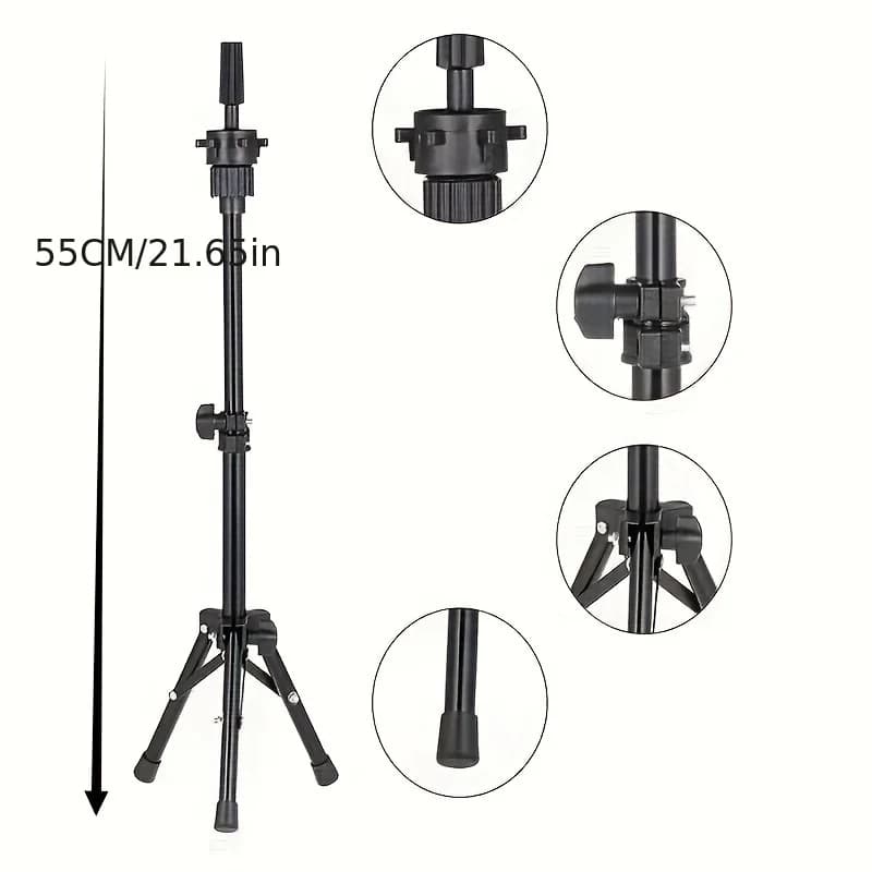 Support de tête de mannequin de table réglable pour la pratique de la coiffure, idéal pour l'entraîn
