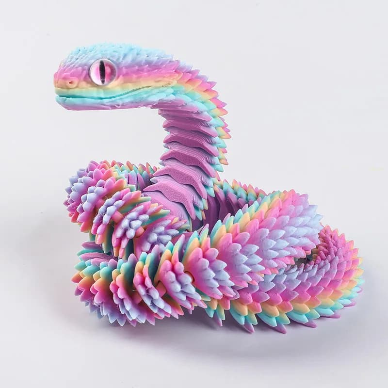 Nouvelle Statue de Serpent Réaliste Imprimée en 3D 2026, Jouet Anti-Stress Articulé, Simulation de S