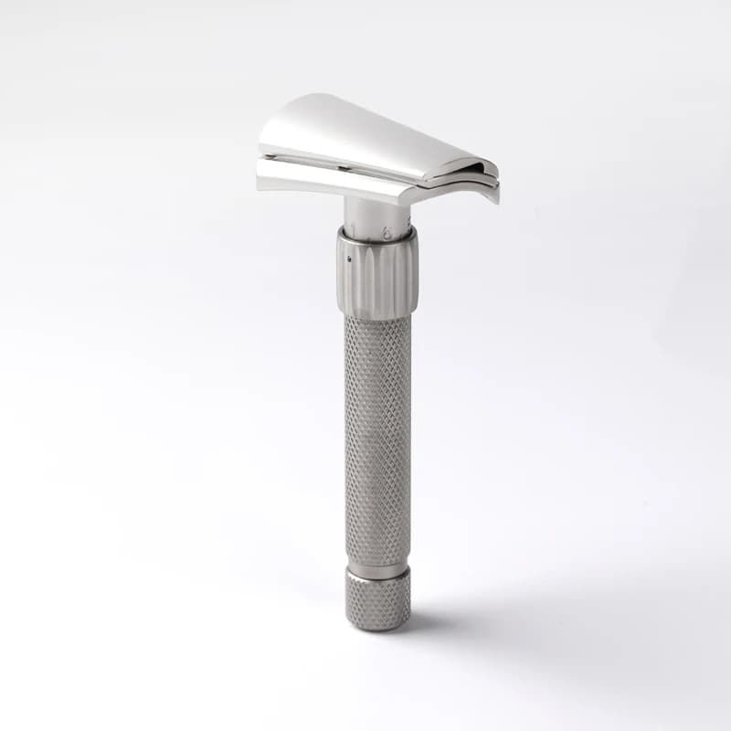 Rasoir de sécurité réglable incliné en acier inoxydable Torqx version mate Yaqi