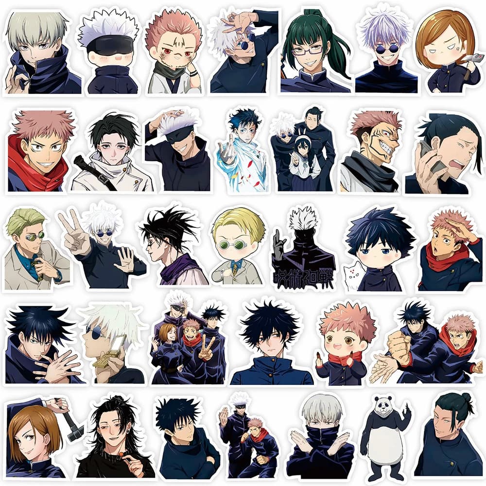 Autocollants de dessin animé Jujutsu Kaisen, 80 pièces, autocollants imperméables pour voiture, moto