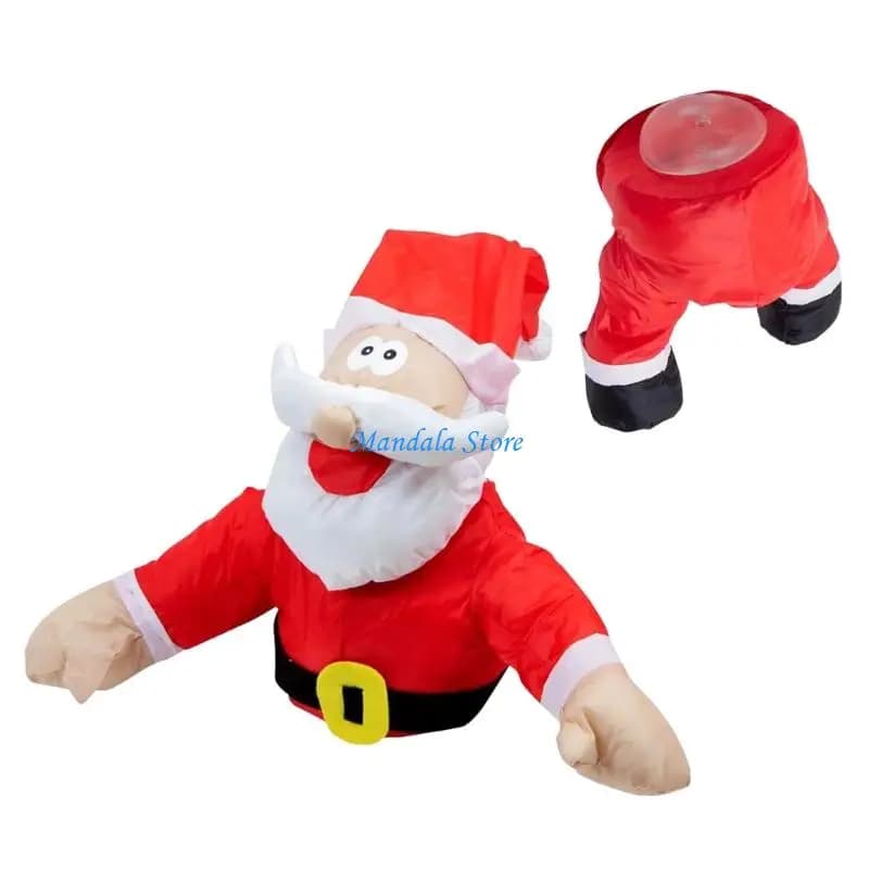 U2JC – décorations humoristiques pour maisons vacances, renne du père noël qui frappe à travers fenê