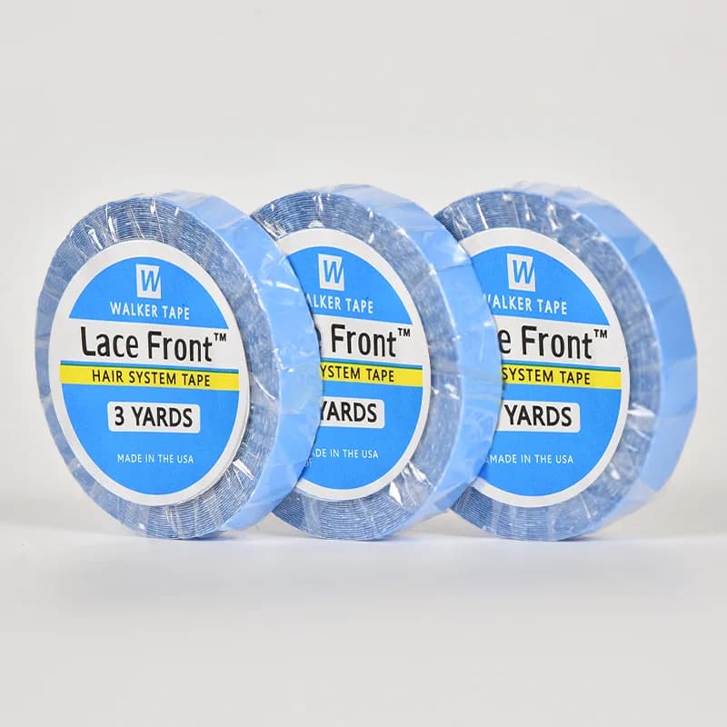 1/2/3 rouleau 0.8 CM * 3 Yards Super cheveux ruban bleu ruban adhésif Double face pour Extension de 