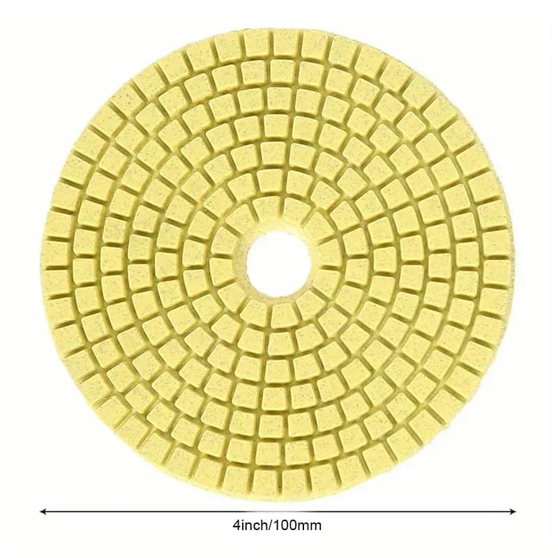 Ensemble de tampons de polissage 4 ", 100mm, 8 pièces, utilisation humide et sèche, pour granit, bét