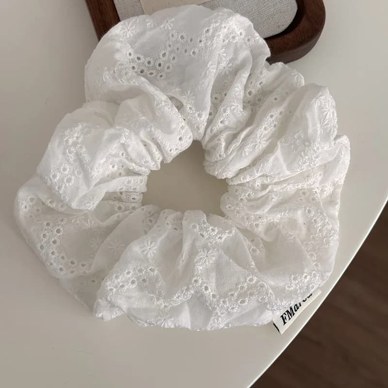 Chouchous en dentelle surdimensionnés pour femmes, bandes élastiques pour cheveux, porte-queue de ch