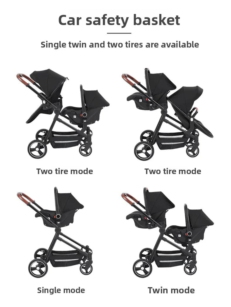 Nouvelle poussette Double légère pliable, Double siège, Portable, multifonctionnelle, peut être pris