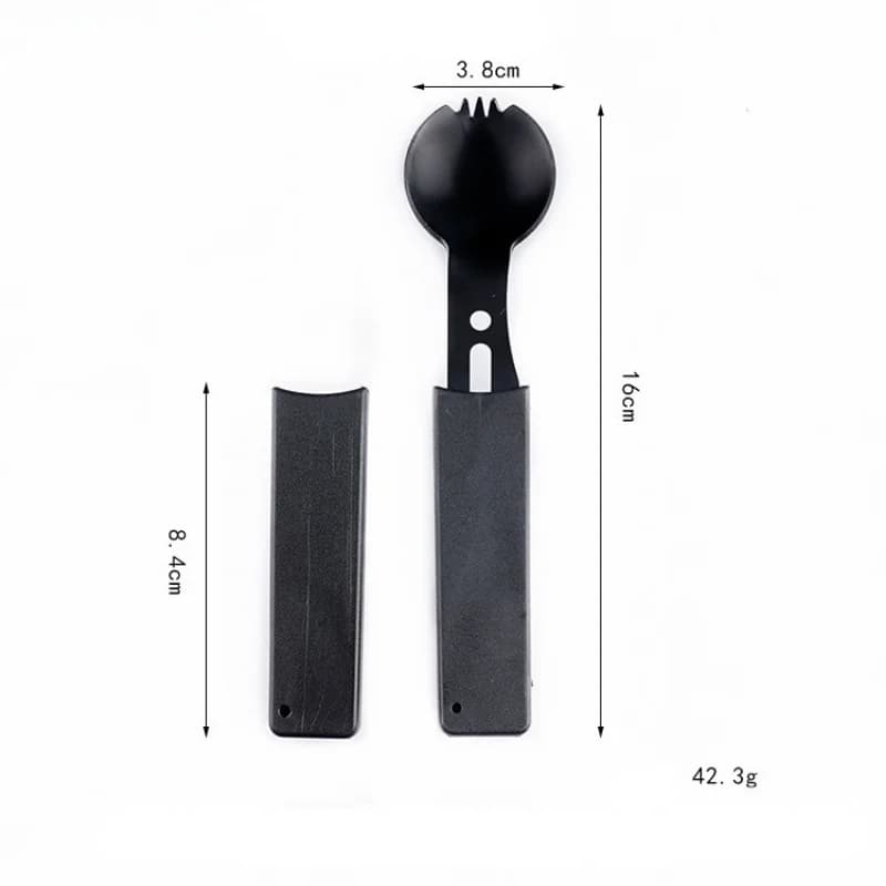 Vaisselle de Camping en plein air couteau en acier inoxydable fourchette cuillère Portable multi-fon