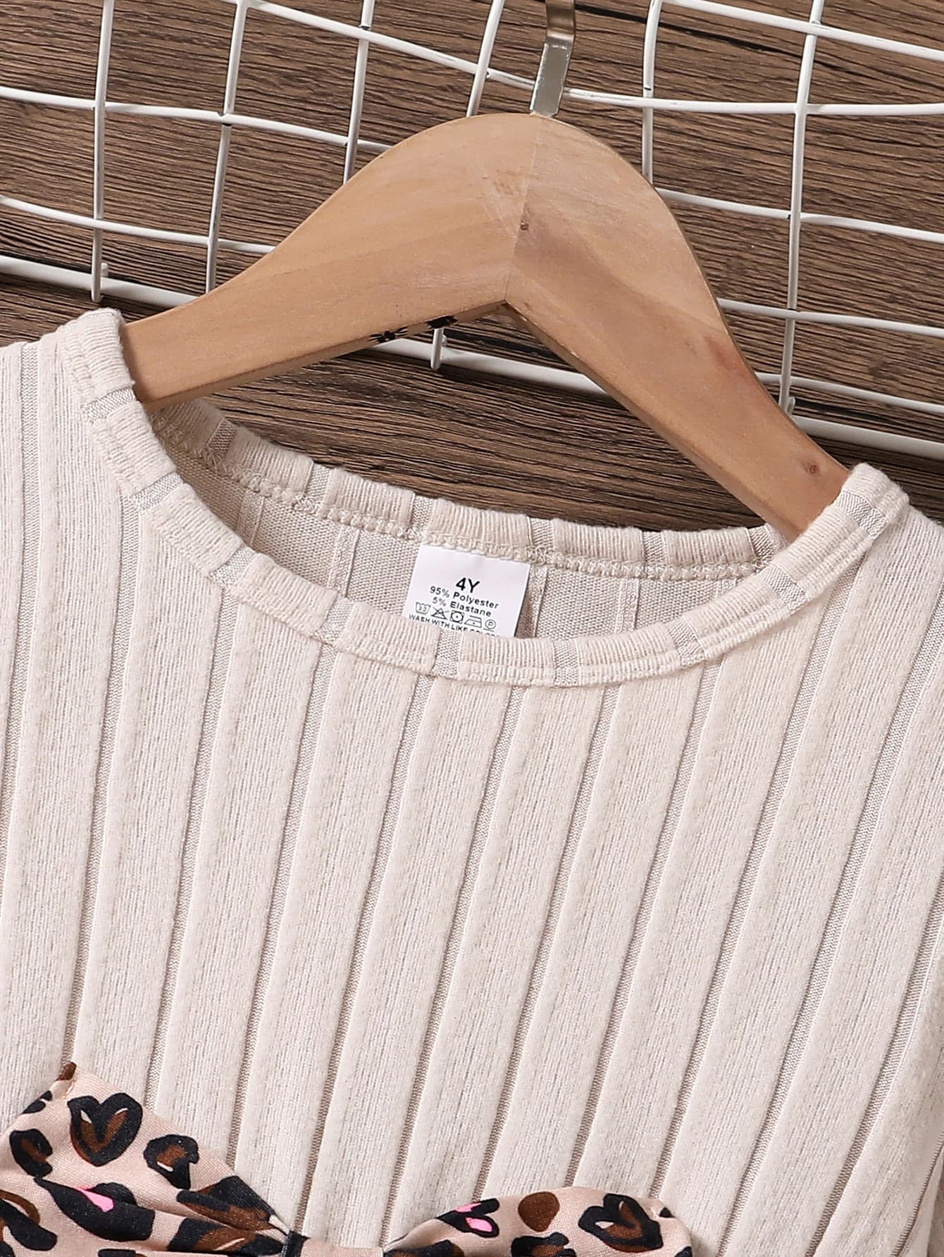 Printemps automne filles mignon mode vêtements de sport abricot tricoté à volants haut à manches lon