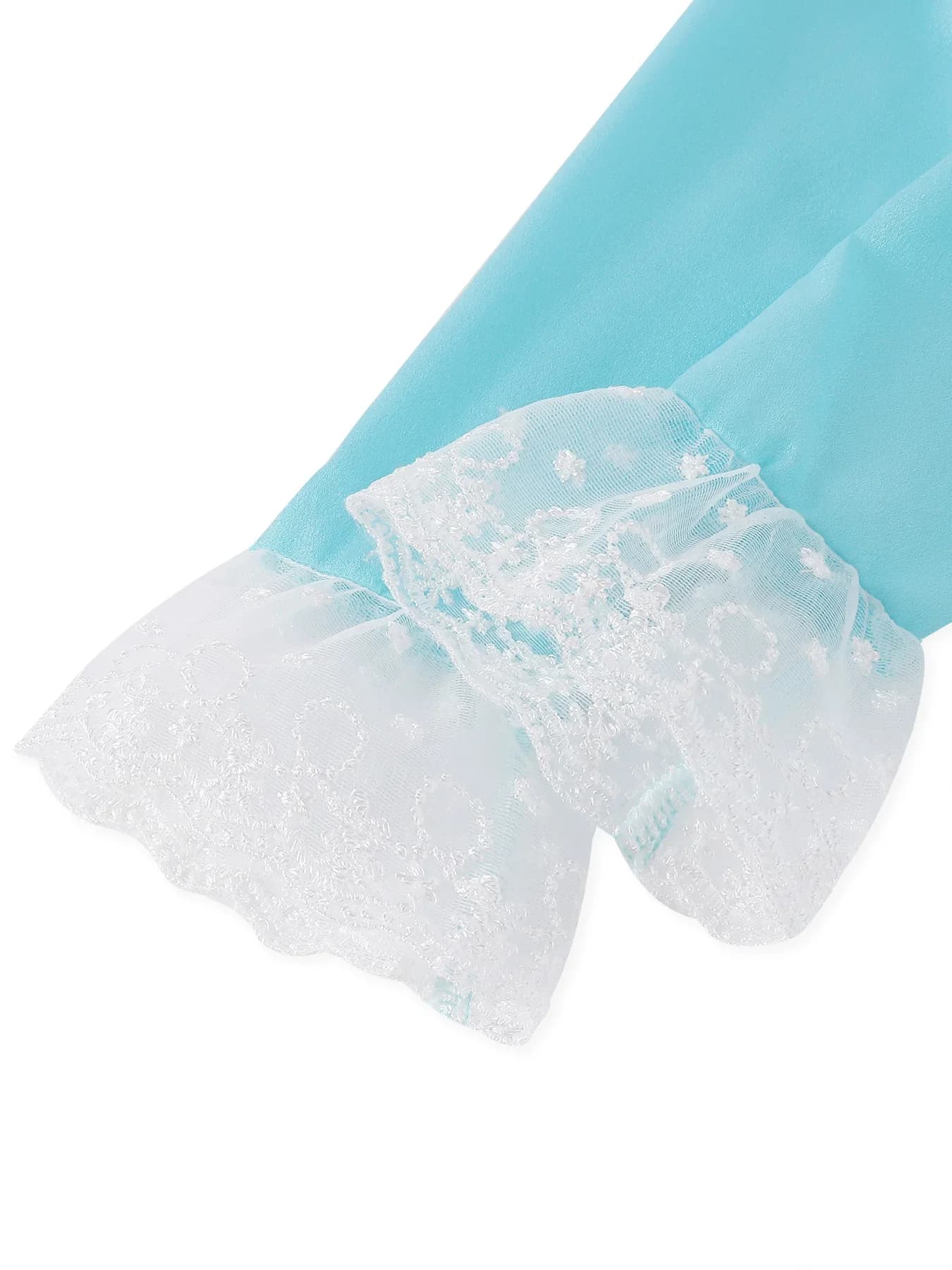 Robe Rosalina pour filles, costume d'Halloween pour enfants, robe de princesse à manches longues pou