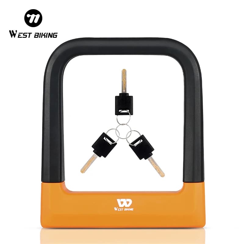 WEST BIKING-Serrure anti-vol en U pour vélo, accessoire de sécurité pour VTT et vélo de route, avec 