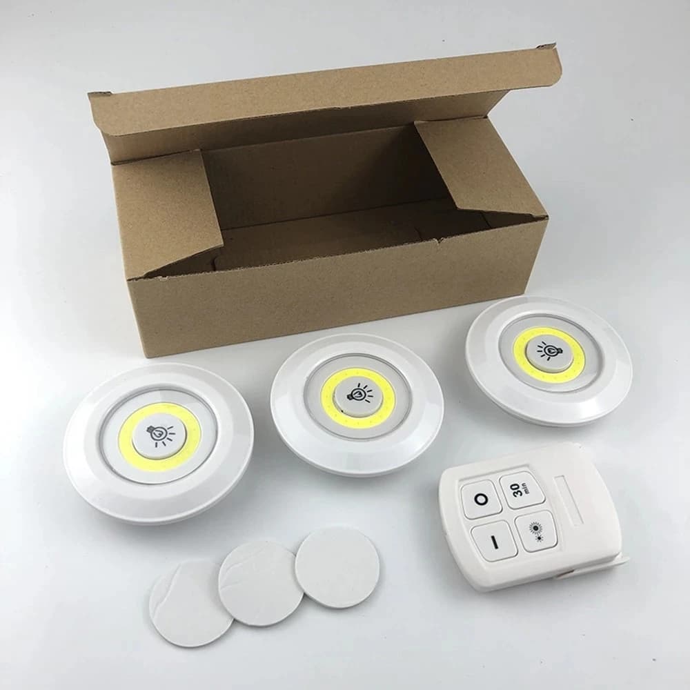 Lumière LED sous-meuble à intensité variable avec télécommande, à piles, éclairage de Cisco, éclaira