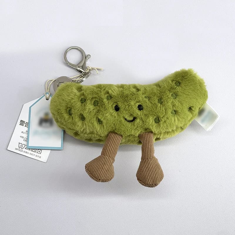 JELLYCAT Porte-clés en peluche ballon de golf, porte-clés en peluche raisin, peluche méduse, hippopo