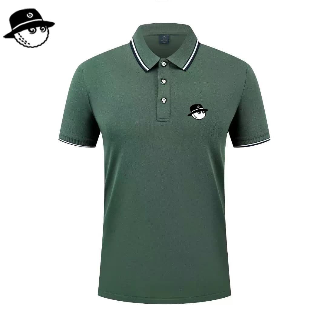 Polo pour homme, mode été, coupe slim, manches courtes, 100% polyester, décoration de poche factice,