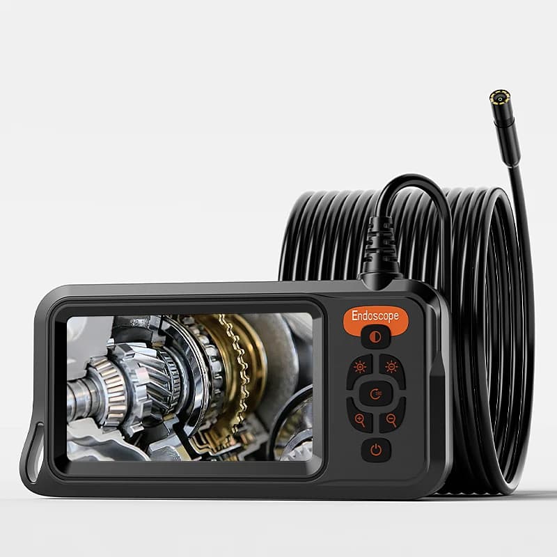 Caméra endoscopique à double objectif pour inspection automobile, écran 4,3'', 8MM, 8 LED, câble 1-3