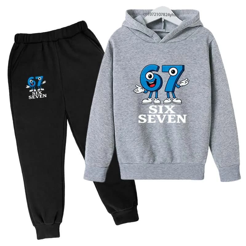 Six Seven – sweat à capuche et pantalon pour enfants de 2 à 13 ans, tenue quotidienne décontractée, 
