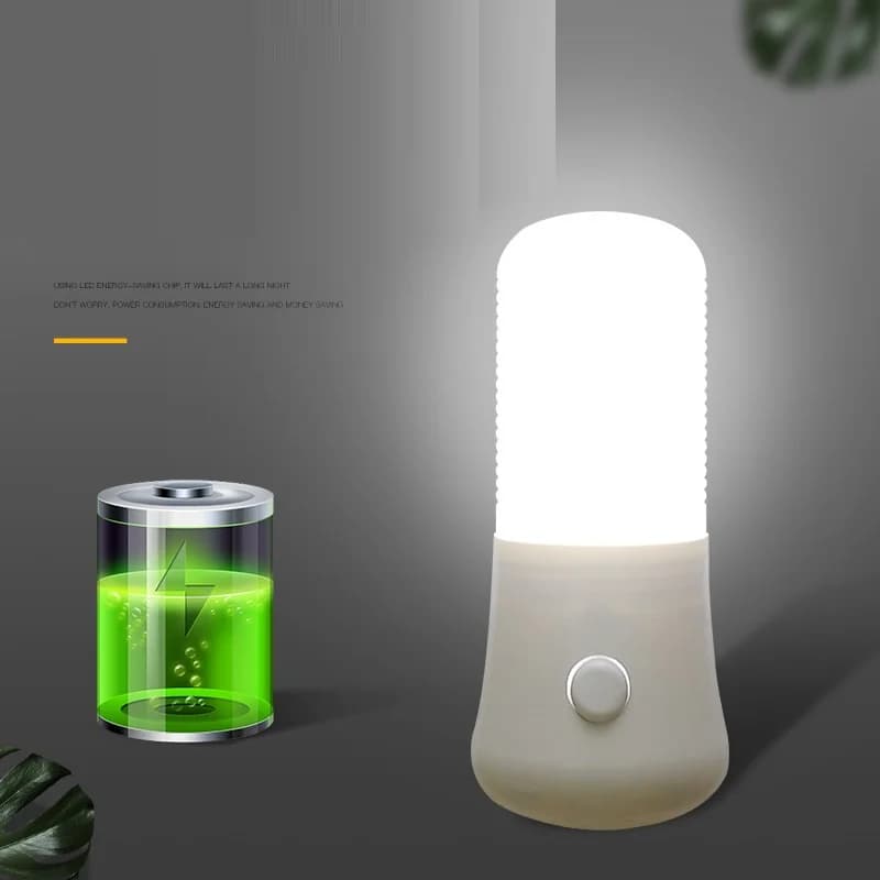 Prise ue/US veilleuses LED veilleuse bouton poussoir interrupteur chambre lampe de chevet chambre de
