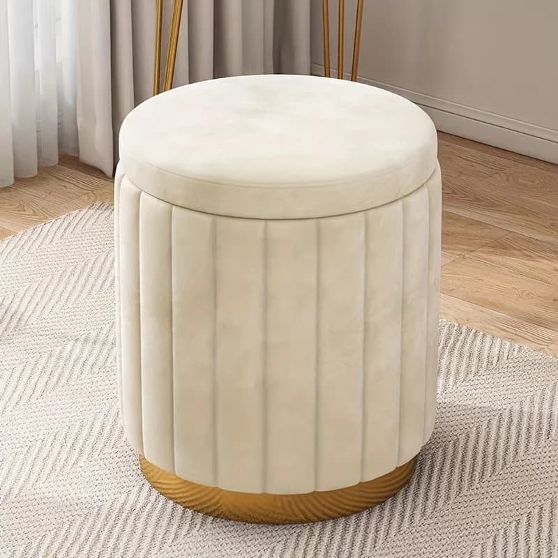 Tabouret de rangement à la mode, tabouret à langer, tabouret de maquillage, tabouret rond de coiffeu