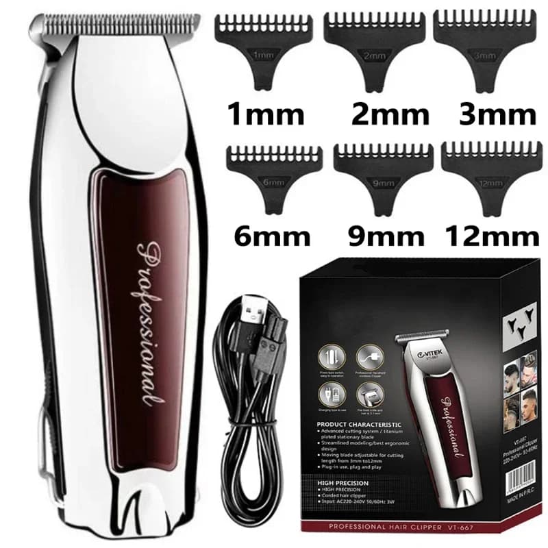 Tondeuse à cheveux tondeuse sans fil Rechargeable pour hommes toilettage professionnel électrique ba