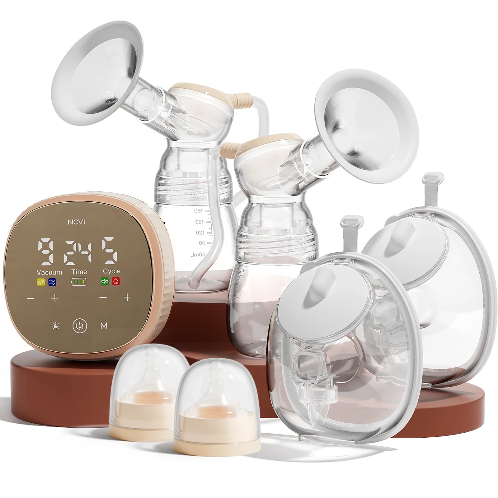 Tire-lait électrique NCVI avec tasses portables. Technologie VibeMassage, aspiration puissante régla