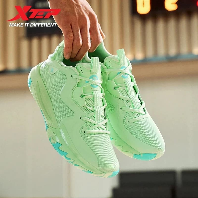 Xtep-Chaussures de basket légères pour hommes, chaussures de sport pratiques, absorbant les chocs, r