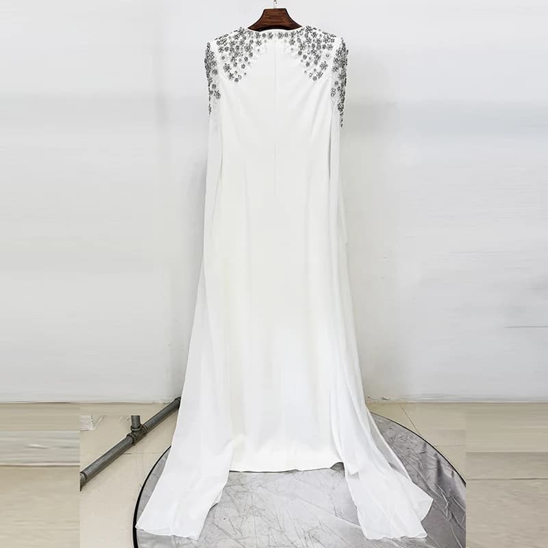 HIGH STREET Nouvelle Collection 2026 Robe de Soirée Longue Maxi pour Femme à Manches Longues Ornée d
