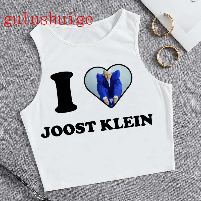Y2k haut court T-shirt chemise recadrée j'aime Joost Klein Vintage à manches courtes chanteur T-shir