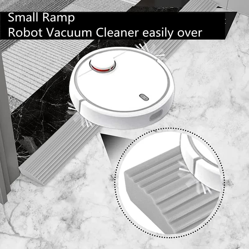 Kit de rampe de porte de seuil antidérapant pour aspirateur Robot intelligent, rampe TPE légère pour