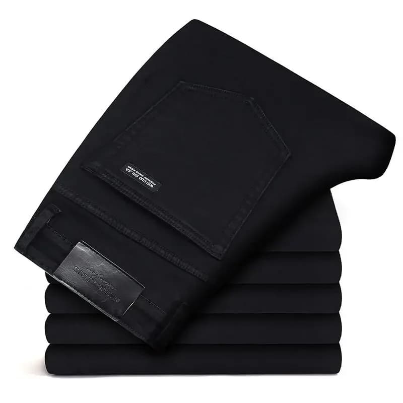 Printemps automne hommes classique marque de mode jean Homme homme doux Stretch noir Biker Masculino