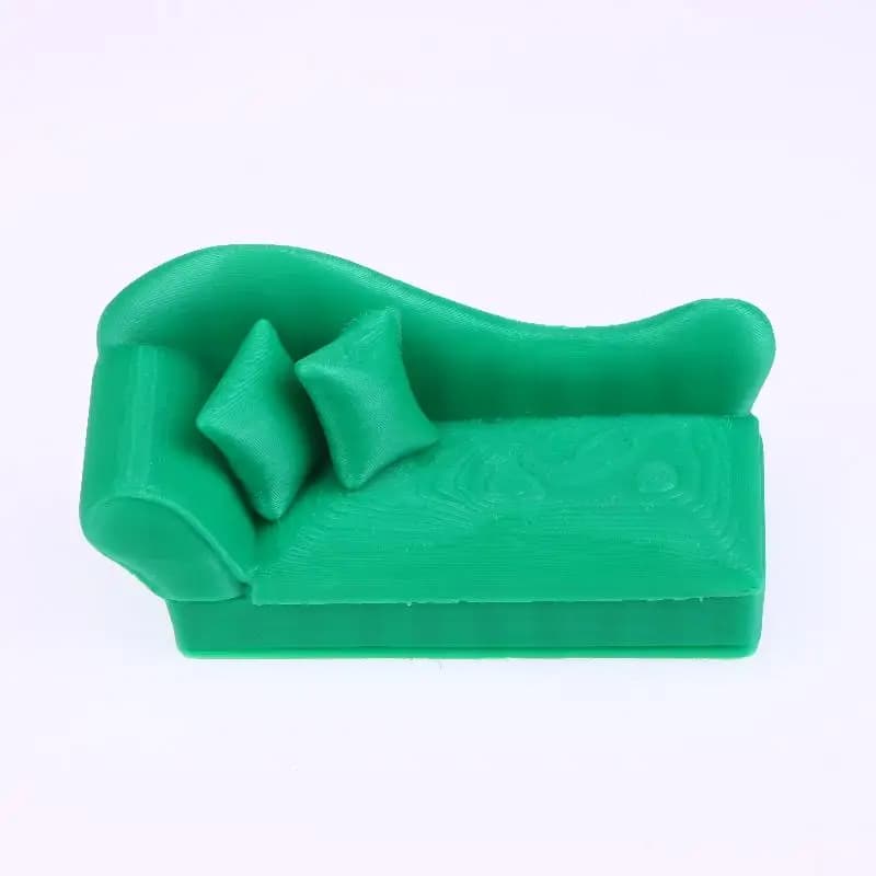 Canapé miniature de style victorien français, modèle de meuble de jeu pour maison de poupée, répliqu