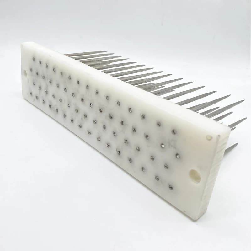 Mèches de Cheveux en Acier Inoxydable Blanc, 22x5.5x8.5cm, pour Peigner les Extensions de Cheveux Hu