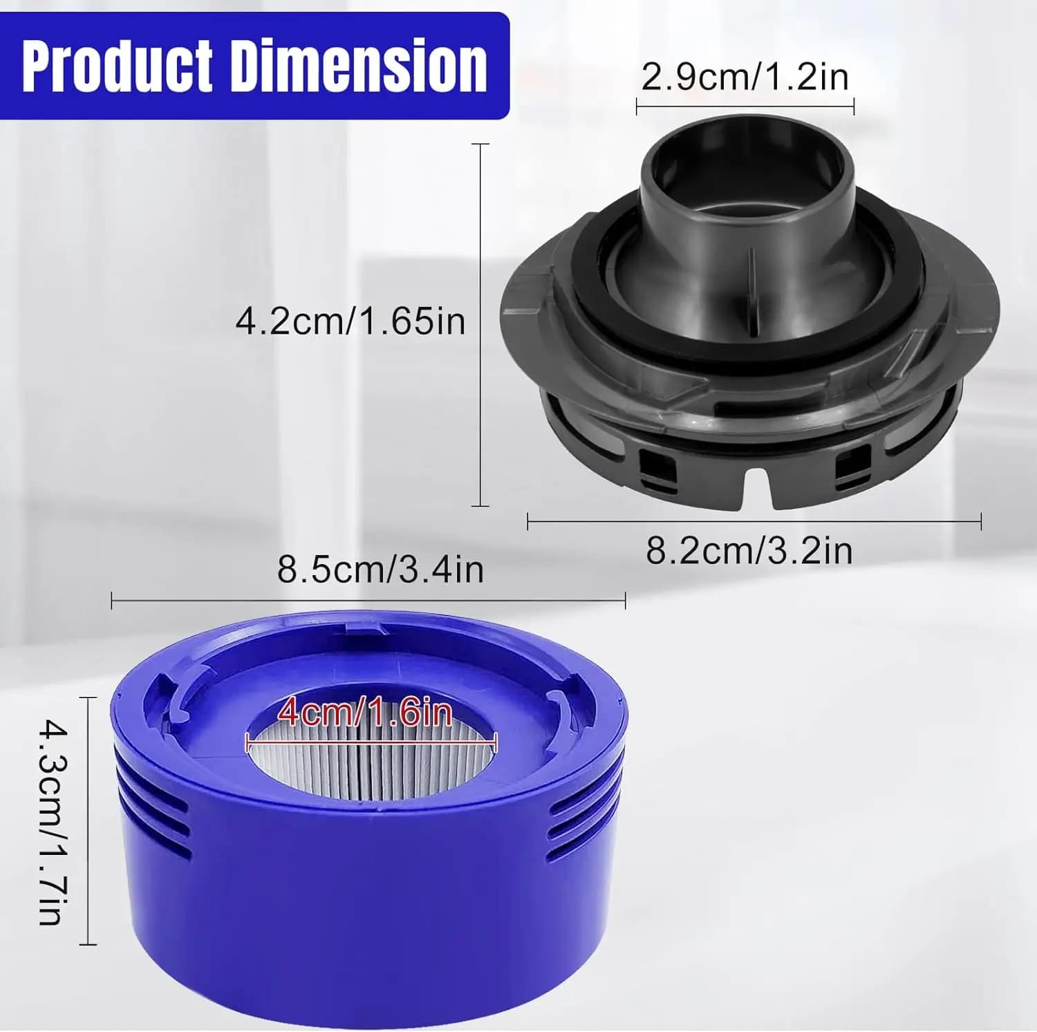 Couvercle arrière de moteur de remplacement, filtre pour aspirateur sans fil Dyson V7 V8, accessoire