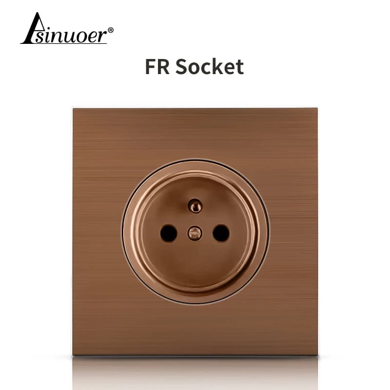 Interrupteur d'éclairage mural, bouton de réinitialisation, prise électrique avec indicateur LED, co