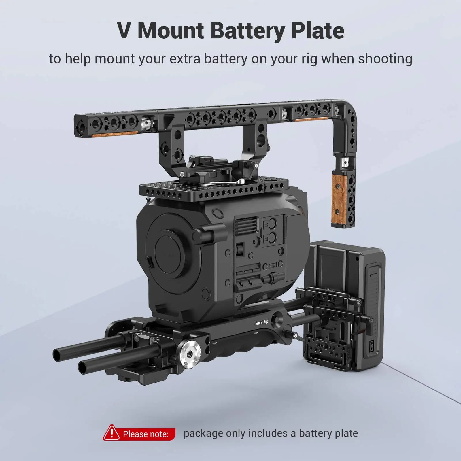 SmallRig – plaque de batterie à montage en V, plaque de batterie à montage en V avec double pince à 