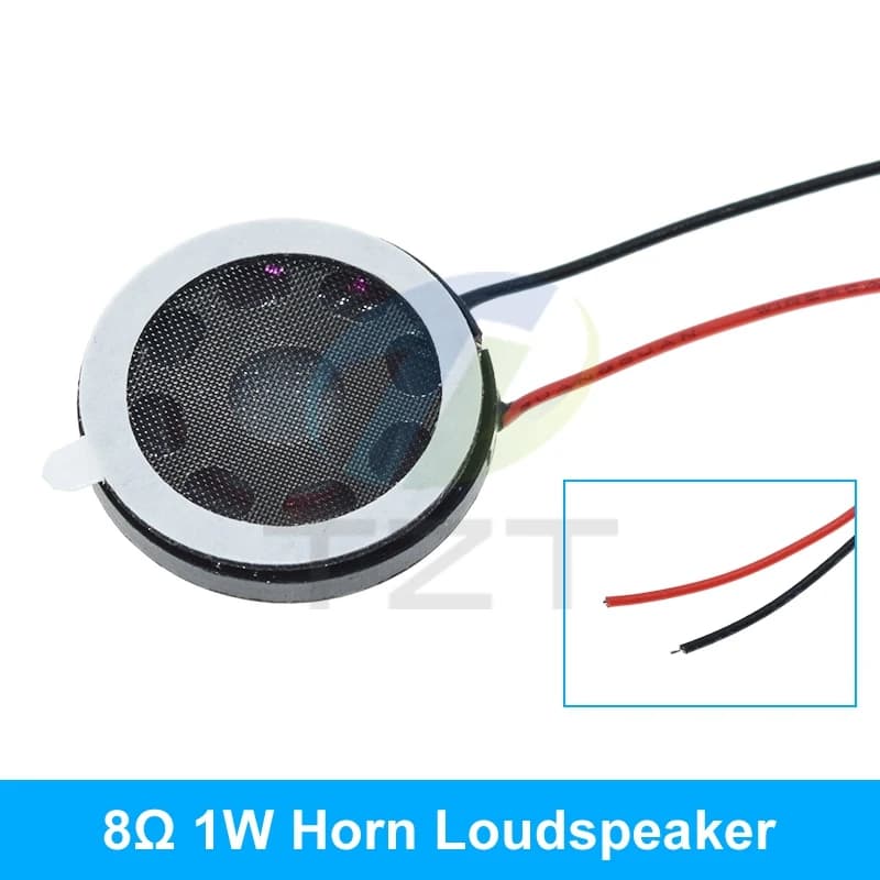 Haut-parleur rond TZT 8 ohms 1W, 8 ohms 20 mm avec câble de 1,25 mm, haut-parleurs pour téléphone po