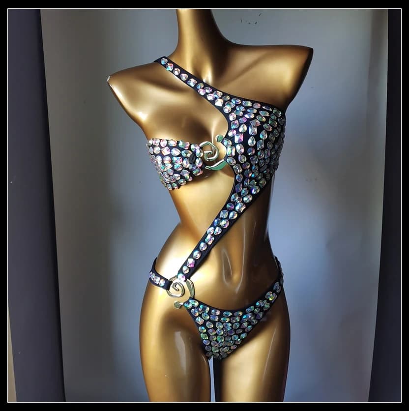 2025 nouvelle mode maillot de bain bar bikinidiamond bikini barre de cristal bikini maillot de bain 