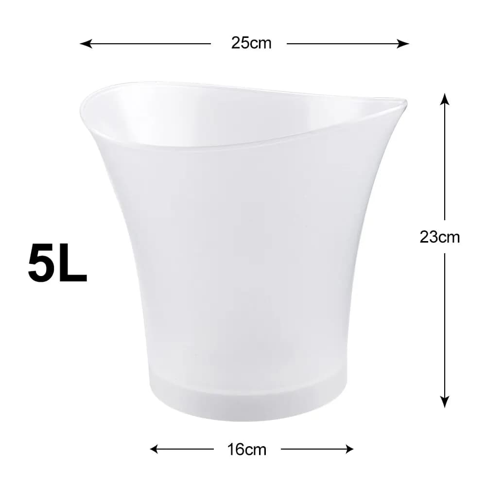5L 6 Couleur LED Seau À Glace Étanche En Plastique Allumer Champagne Bière Seaux Pour Bars Discothèq