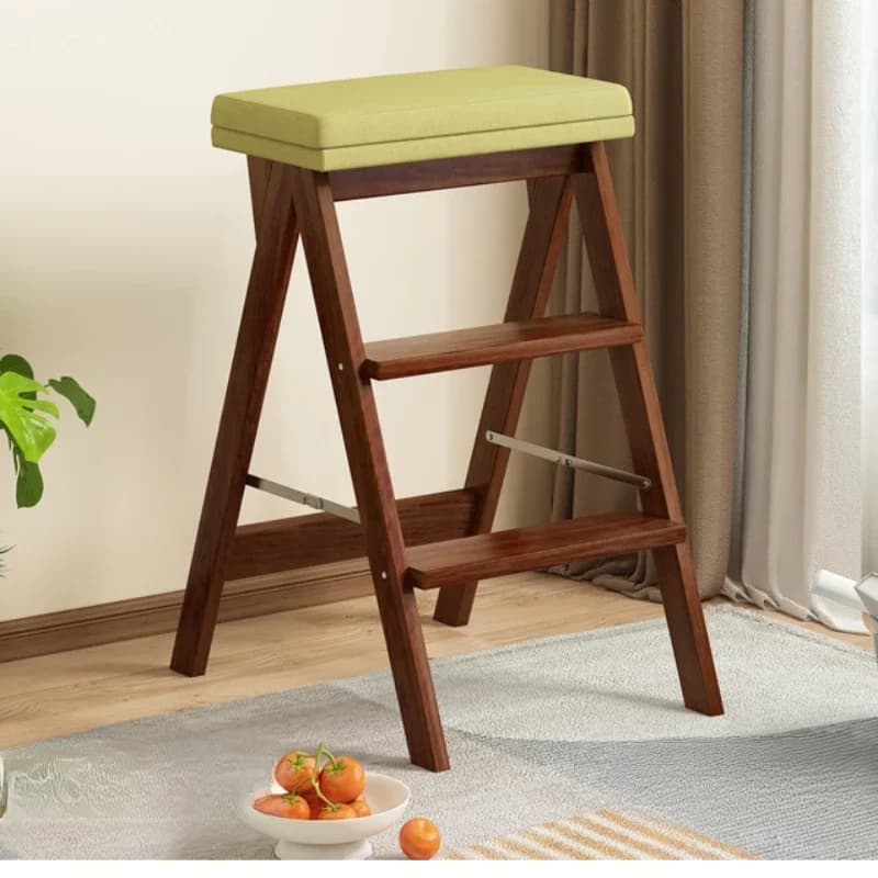 Tabouret à échelle en bambou pour la maison et la cuisine, chaise pliante, multifonctionnel, pédale,