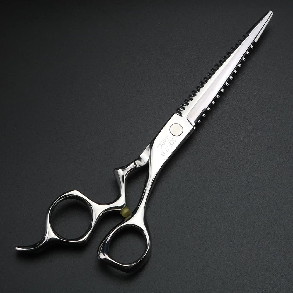 XUANFENG – ciseaux de coupe de cheveux à poignée confortable de 7 pouces, ciseaux de barbier en acie