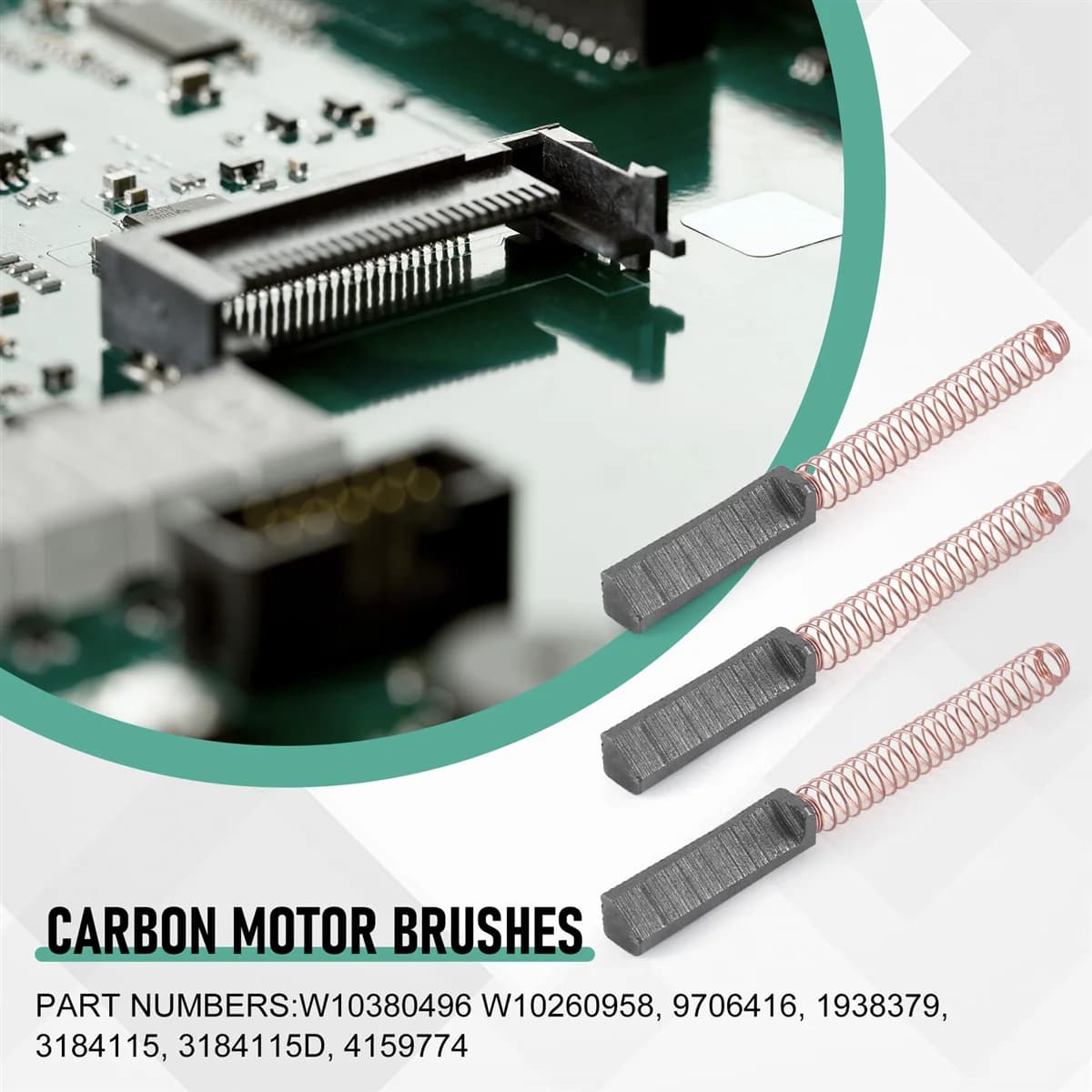 Pièces de rechange de brosses de moteur en carbone, brosse de moteur pour KitchenAid réers, W1038049