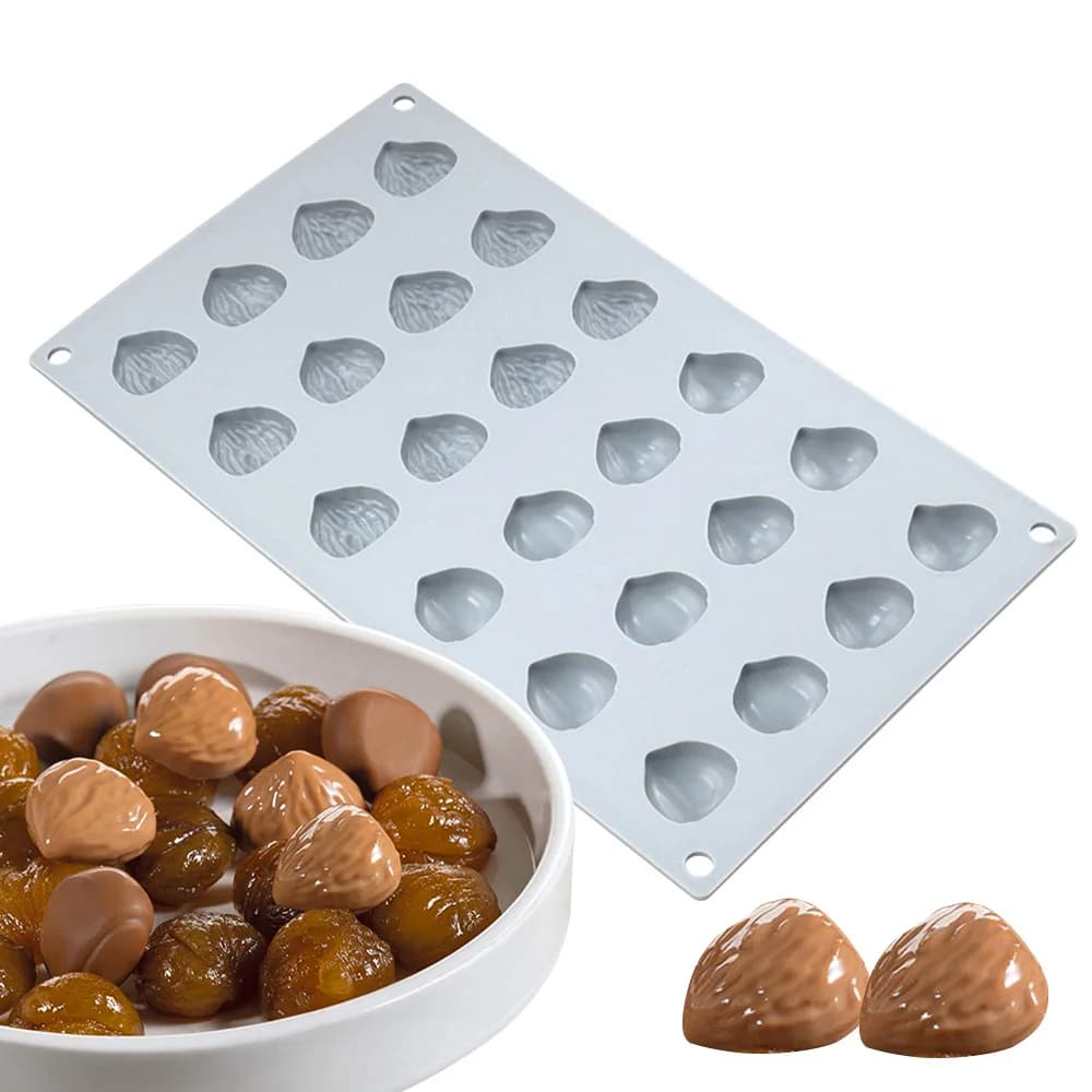 Moule en silicone pour décoration de gâteau au chocolat, châtaigne, framboise, arachide, salle plus 