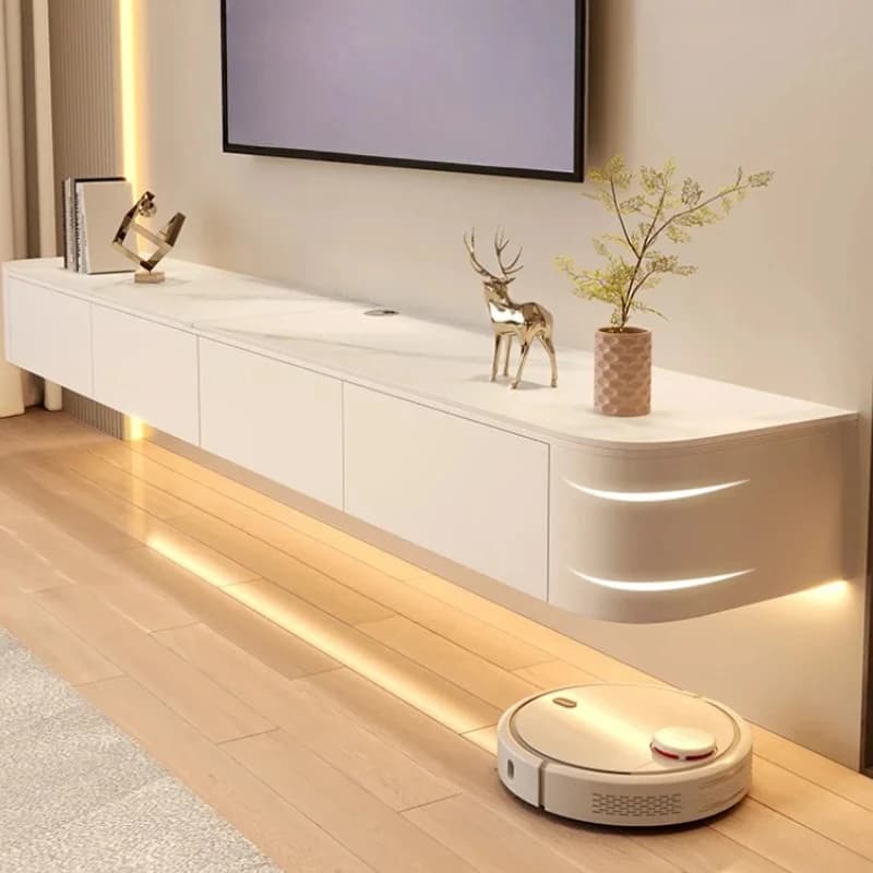 Meuble Tv mural flottant en bois, meuble de salon moderne, Meuble de rangement, Meuble Tv Suspendu M