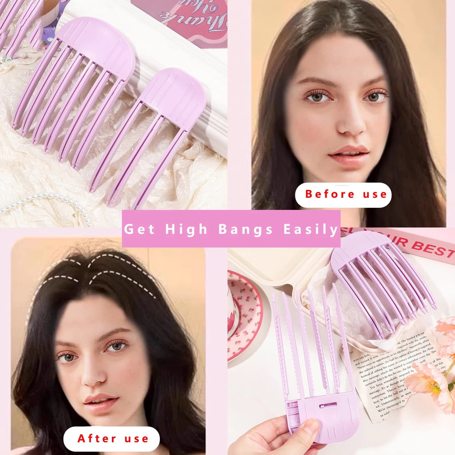 Épingle à cheveux moelleuse frangue à friser Clips racines de cheveux volumisantes pinces à cheveux 