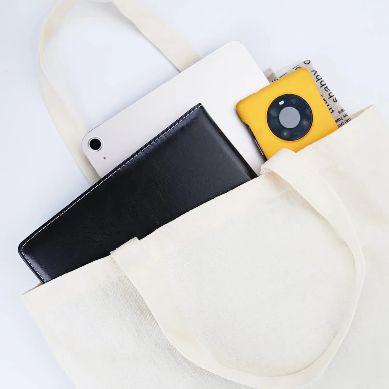 Paquet de 6 sacs fourre-tout en toile, sacs d'épicerie durables et réutilisables parfaits pour les i
