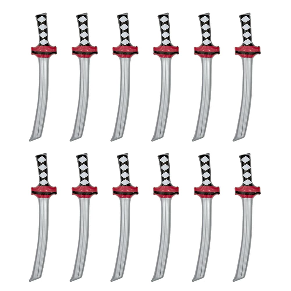 Couteau de samouraï gonflable Ninja, 12 pièces, adapté aux jeux de rôle Ninja, fournitures de fête à
